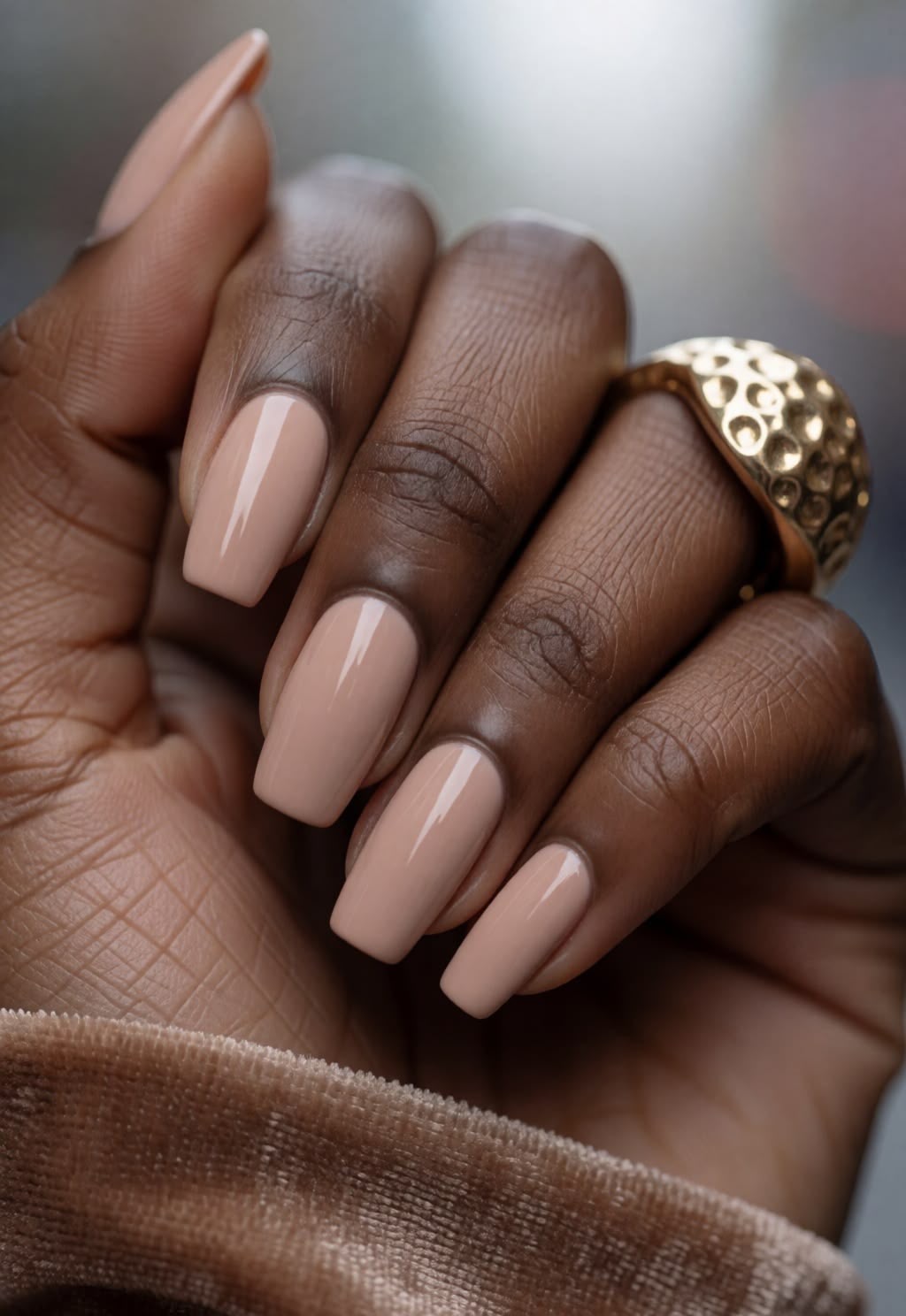 Clear almond acrylic nail design